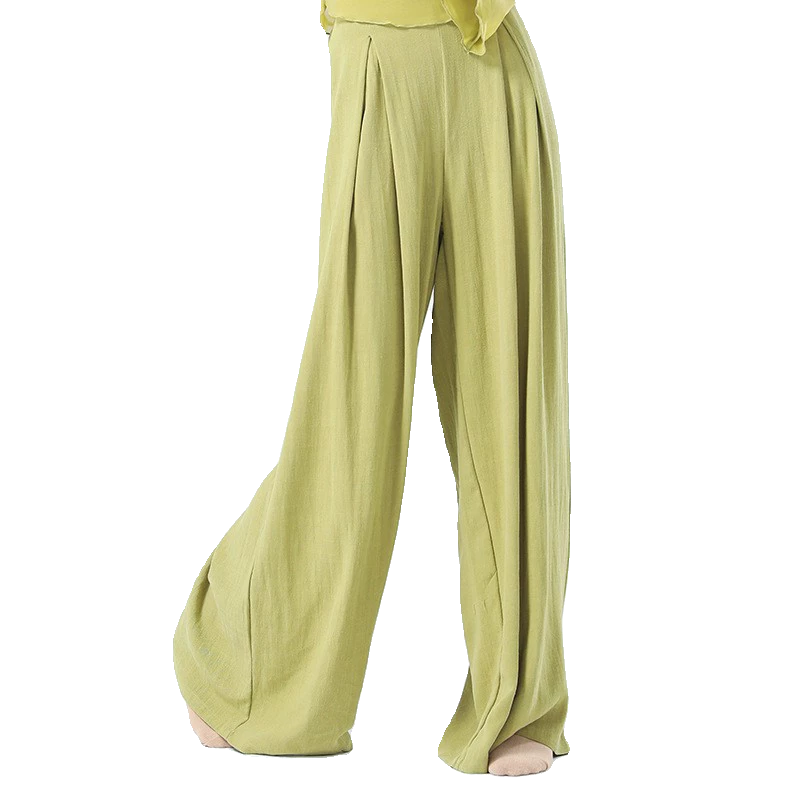 Modern Dance Muscle Muscle Practice Personal Pants Female New Wide Cotton and Mainer Loose Pants Daily Classical Dance Adults