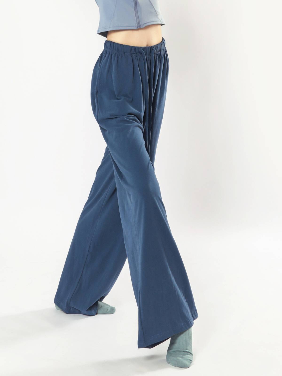Modern dance practice pants, cotton loose wide -leg pants, men and women straight pants, students adult training group trousers