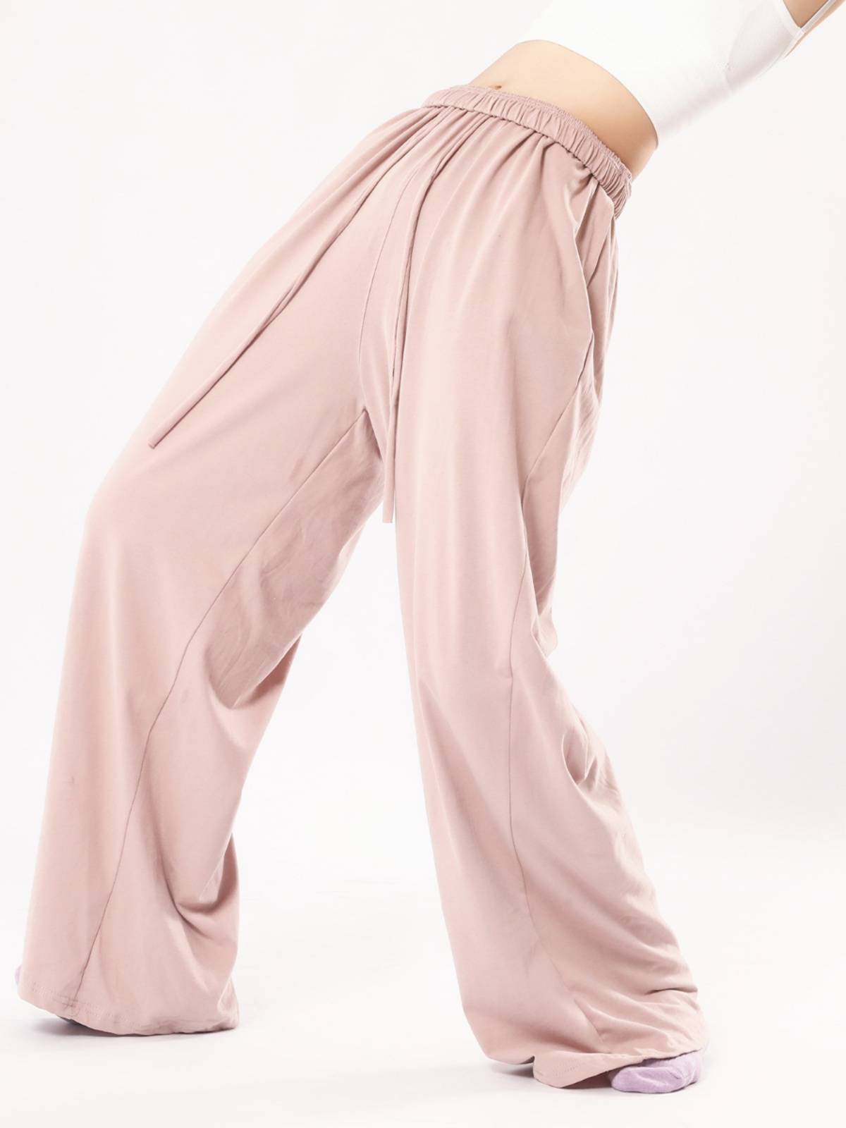 Modern dance practice pants, cotton loose wide -leg pants, men and women straight pants, students adult training group trousers