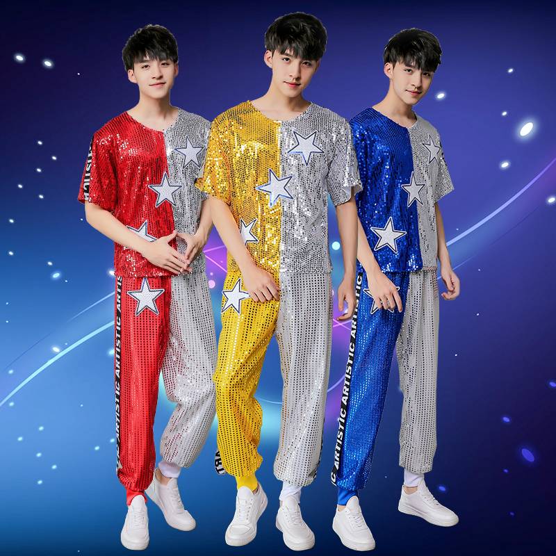 New men's jazz dance performance service men's new modern dance la la la la lacule hip -hop performance clothing