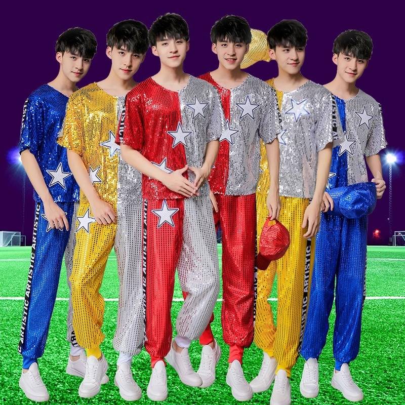 New men's jazz dance performance service men's new modern dance la la la la lacule hip -hop performance clothing