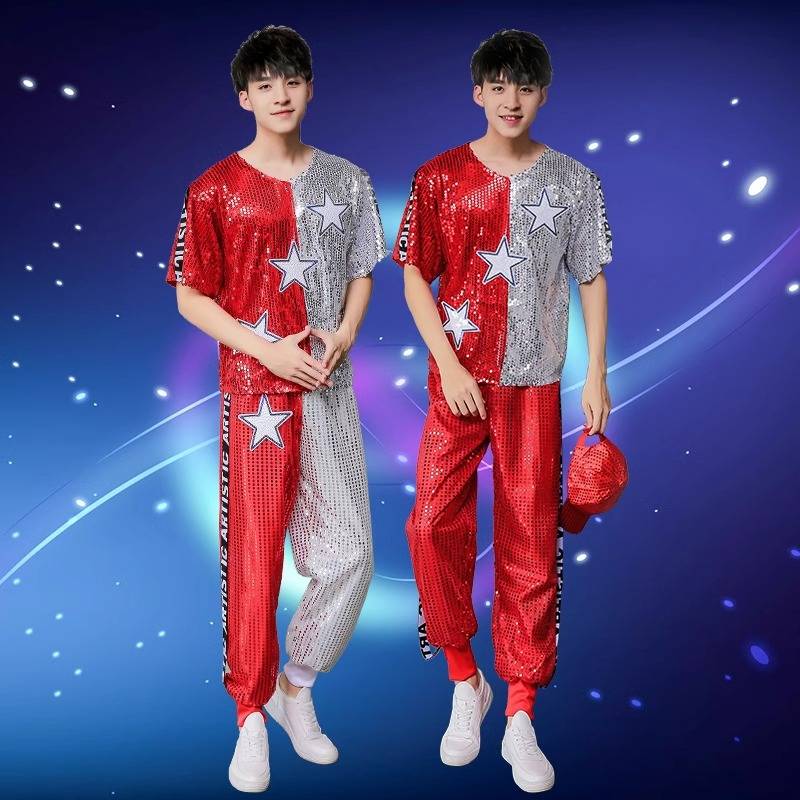New men's jazz dance performance service men's new modern dance la la la la lacule hip -hop performance clothing