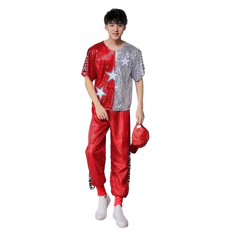 New men's jazz dance performance service men's new modern dance la la la la lacule hip -hop performance clothing