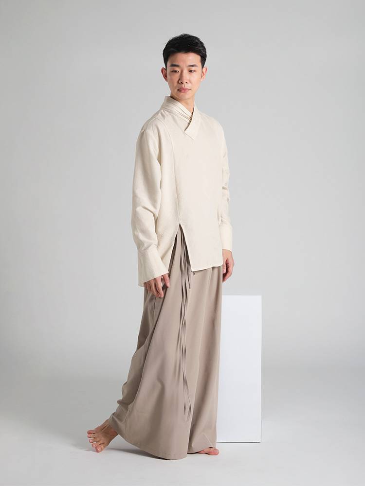 F03 Modern Dance Classical Dance Mongolian National Dance Top Loose Cotton Senior Dance Server Men and Women Performance Services
