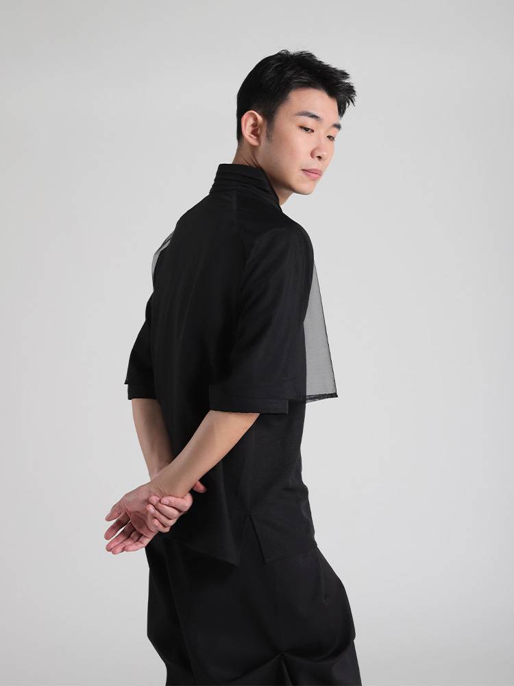 F03 Modern Dance Classical Dance Mongolian National Dance Top Loose Cotton Senior Dance Server Men and Women Performance Services