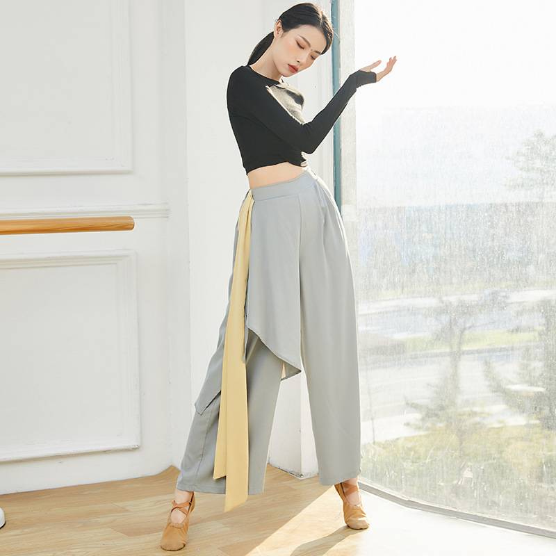 Classical dance watch show female elegant body dance performance clothing modern dance exercise clothing loose wide -leg pants