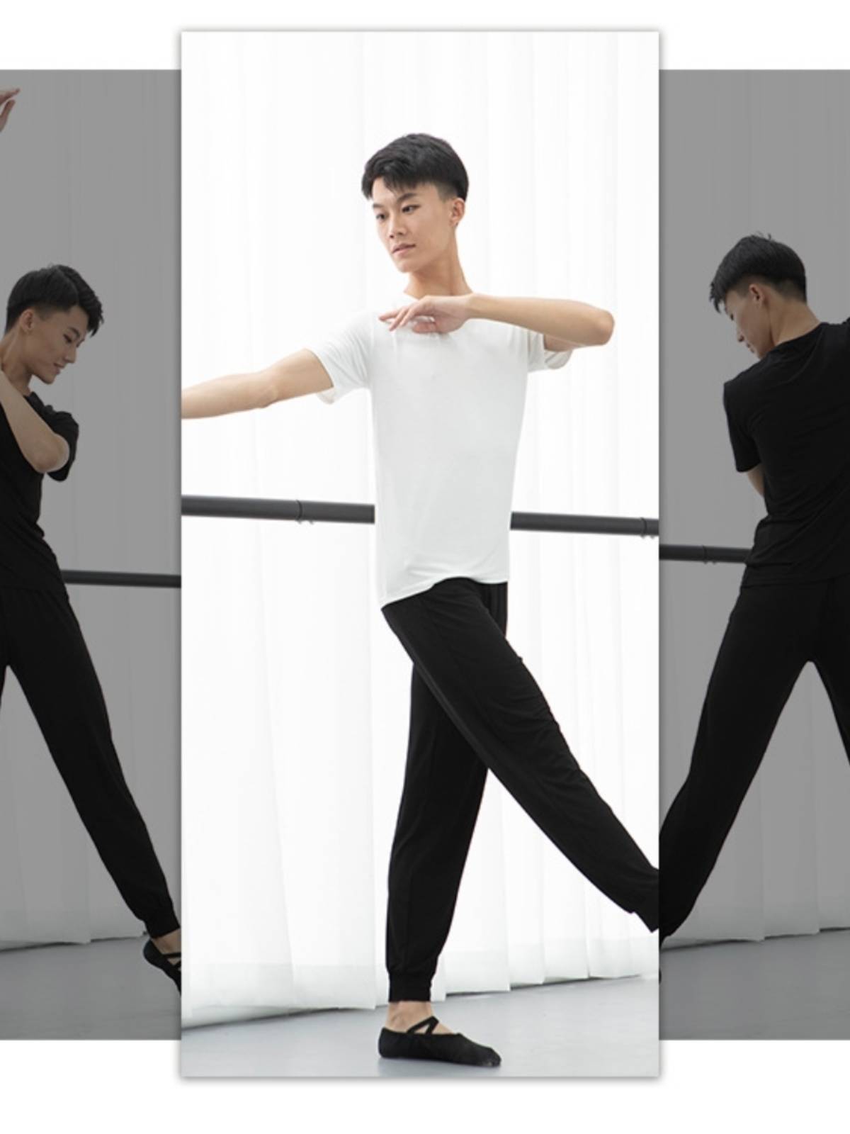 Dance clothes practice service men's loose student -shaped physical clothing modern dance Lauding dance Modal top pants suit
