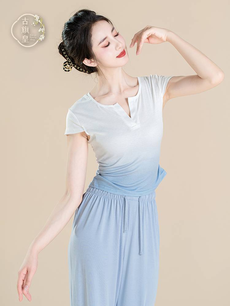 Ancient Banner Emperor Modern Dance Short Sleeve Dance Services Classical Dance Gradm -changing