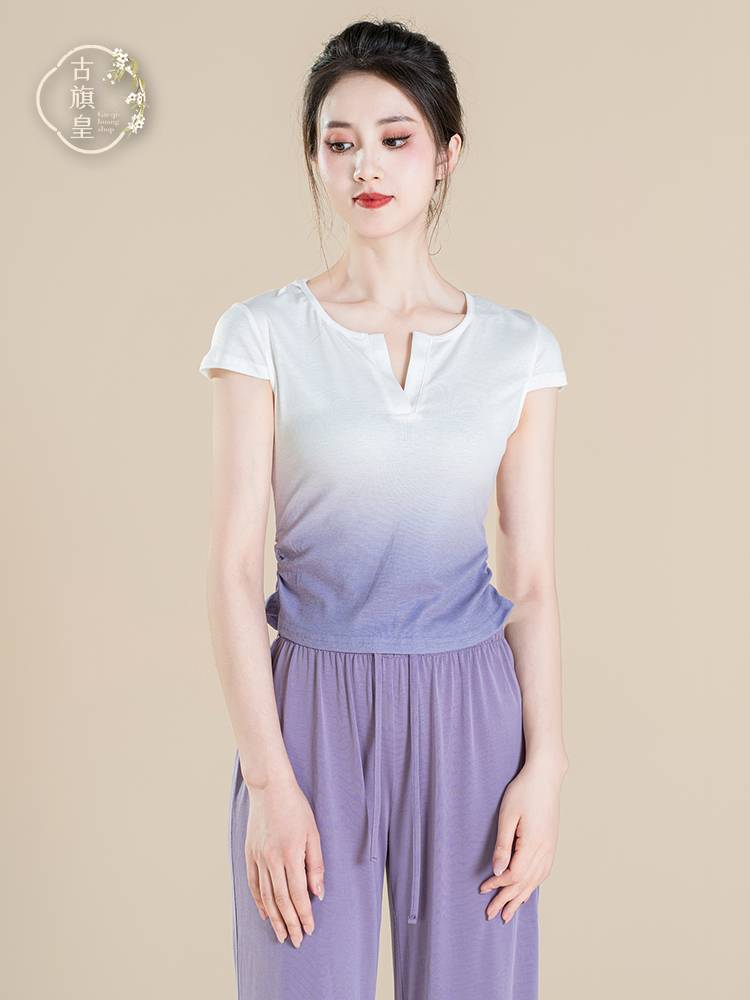 Ancient Banner Emperor Modern Dance Short Sleeve Dance Services Classical Dance Gradm -changing