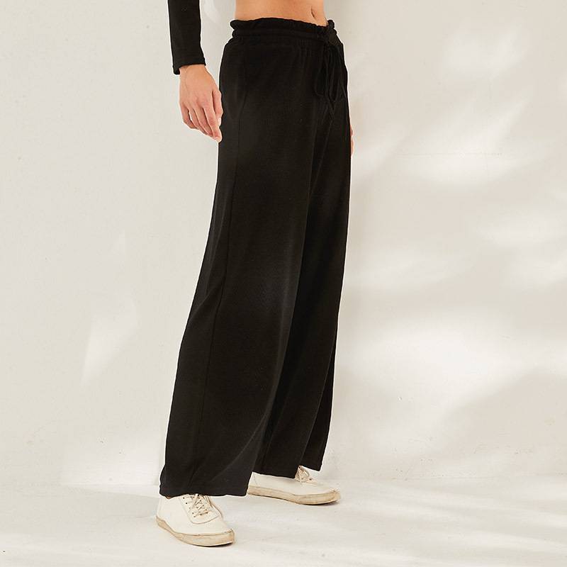 Modern dance suit fresh color practice pants straight lease wide -leg dance long pants yoga wide -leg dance pants female