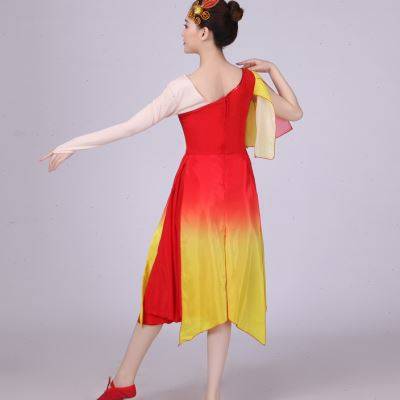 Drumming service shows that men and women's modern dance Yangge service ethnic Chinese wind waist drum drum drum opening dance clothing opening