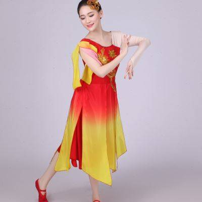 Drumming service shows that men and women's modern dance Yangge service ethnic Chinese wind waist drum drum drum opening dance clothing opening