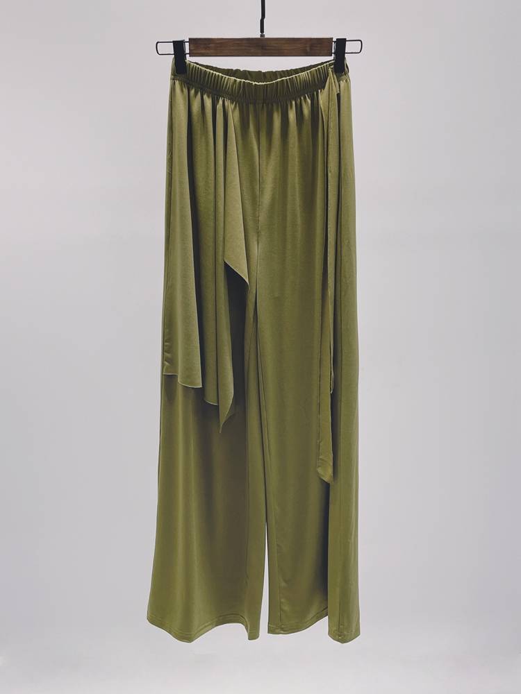 Classical dance loose silk, smooth and elegant wide leg pants modern dance practice service practice pants adult training dance pants