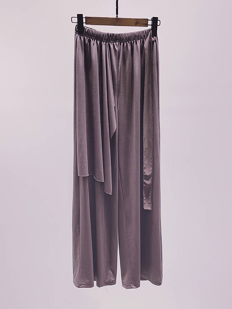 Classical dance loose silk, smooth and elegant wide leg pants modern dance practice service practice pants adult training dance pants