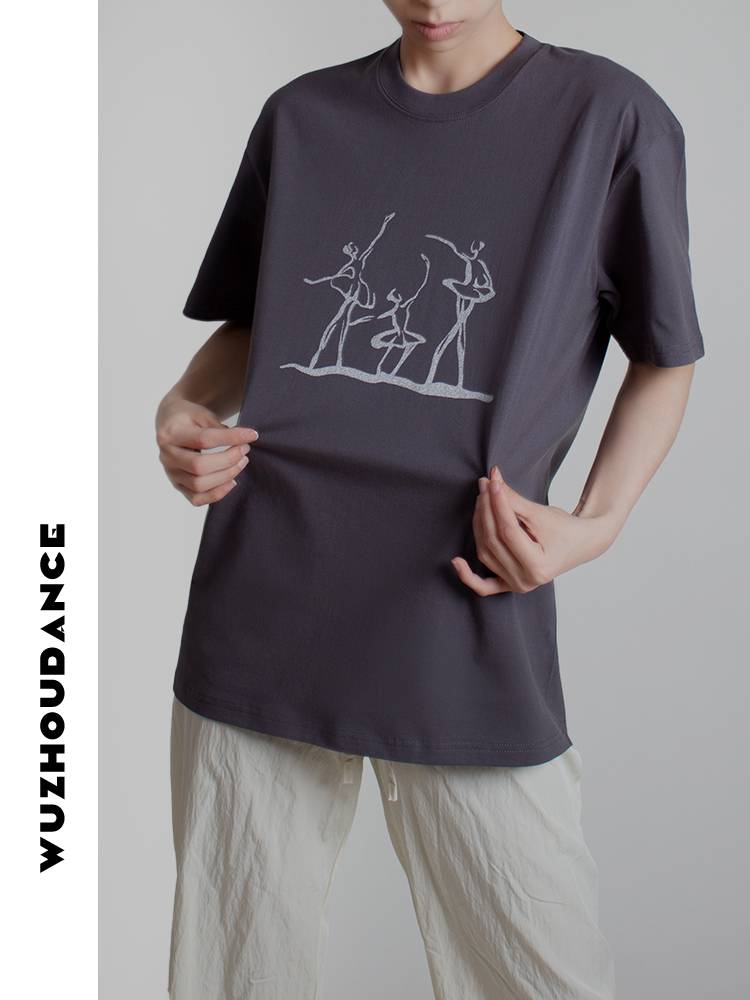 Dance Chau Danus Dance Dance Dance T -shirt Illustration Design model Ballet Modern Dance Loose Dance Server