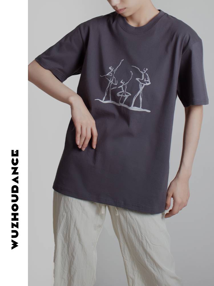 Dance Chau Danus Dance Dance Dance T -shirt Illustration Design model Ballet Modern Dance Loose Dance Server