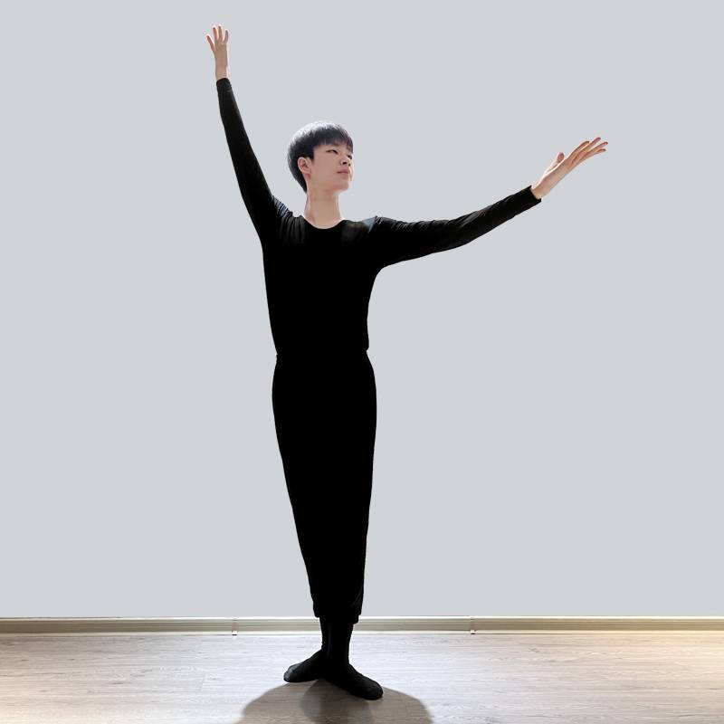 Men's Dance Art Test Sports Set Chinese Dance Practice Server Top Adult Modern Dance Student Dance Clothing