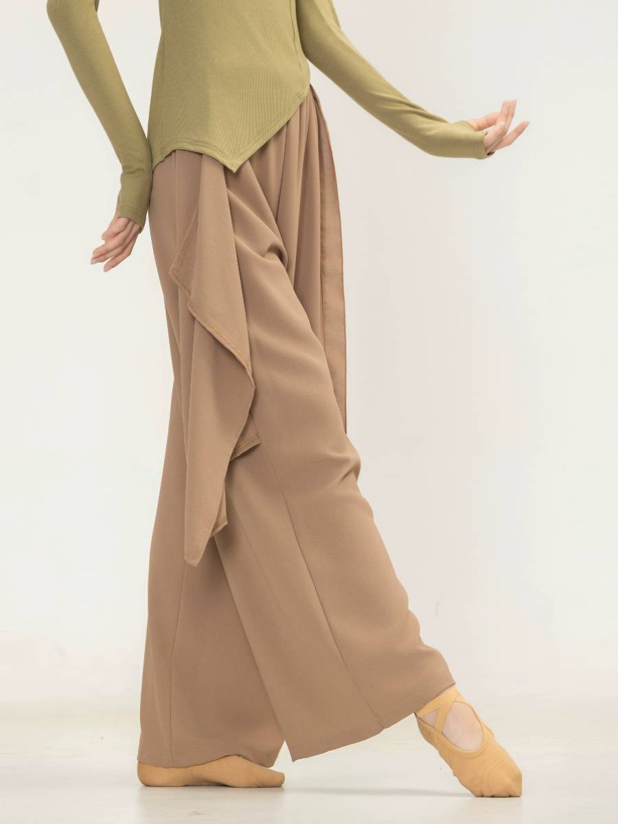 Modern dance exercise pants loose design feel straight pants wide -leg pants classical dance pants yoga jazz art test performance