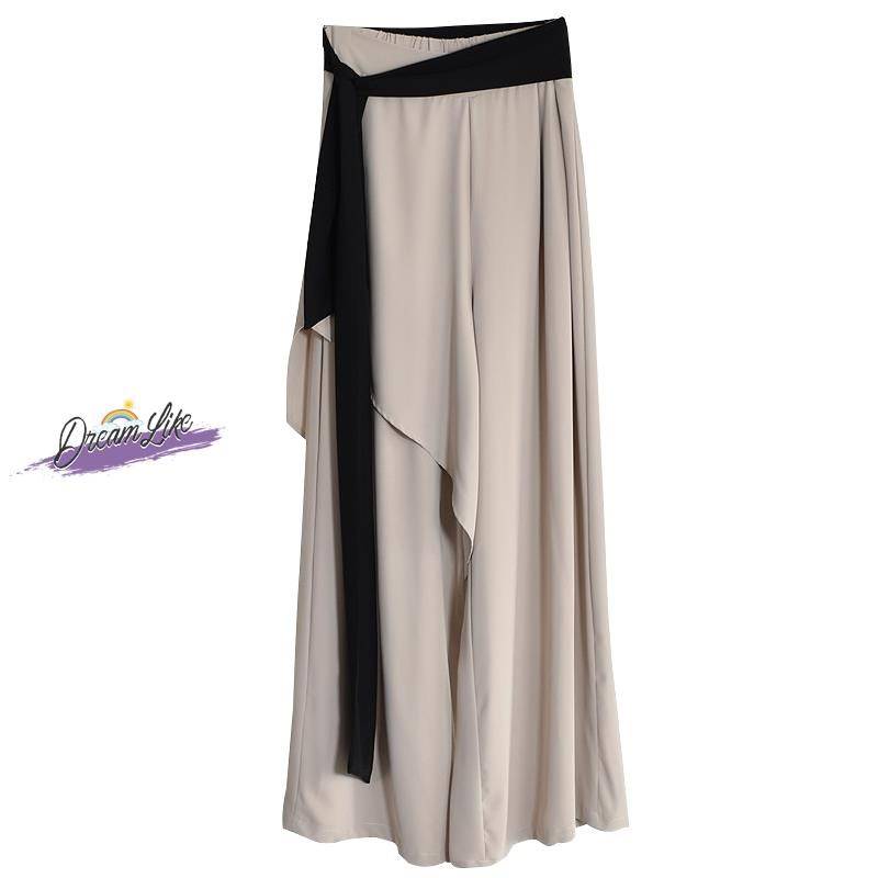 Modern dance exercises high -level sense set refers to long -sleeved top performance clothes Classical dance wide s leg pants dance pants new