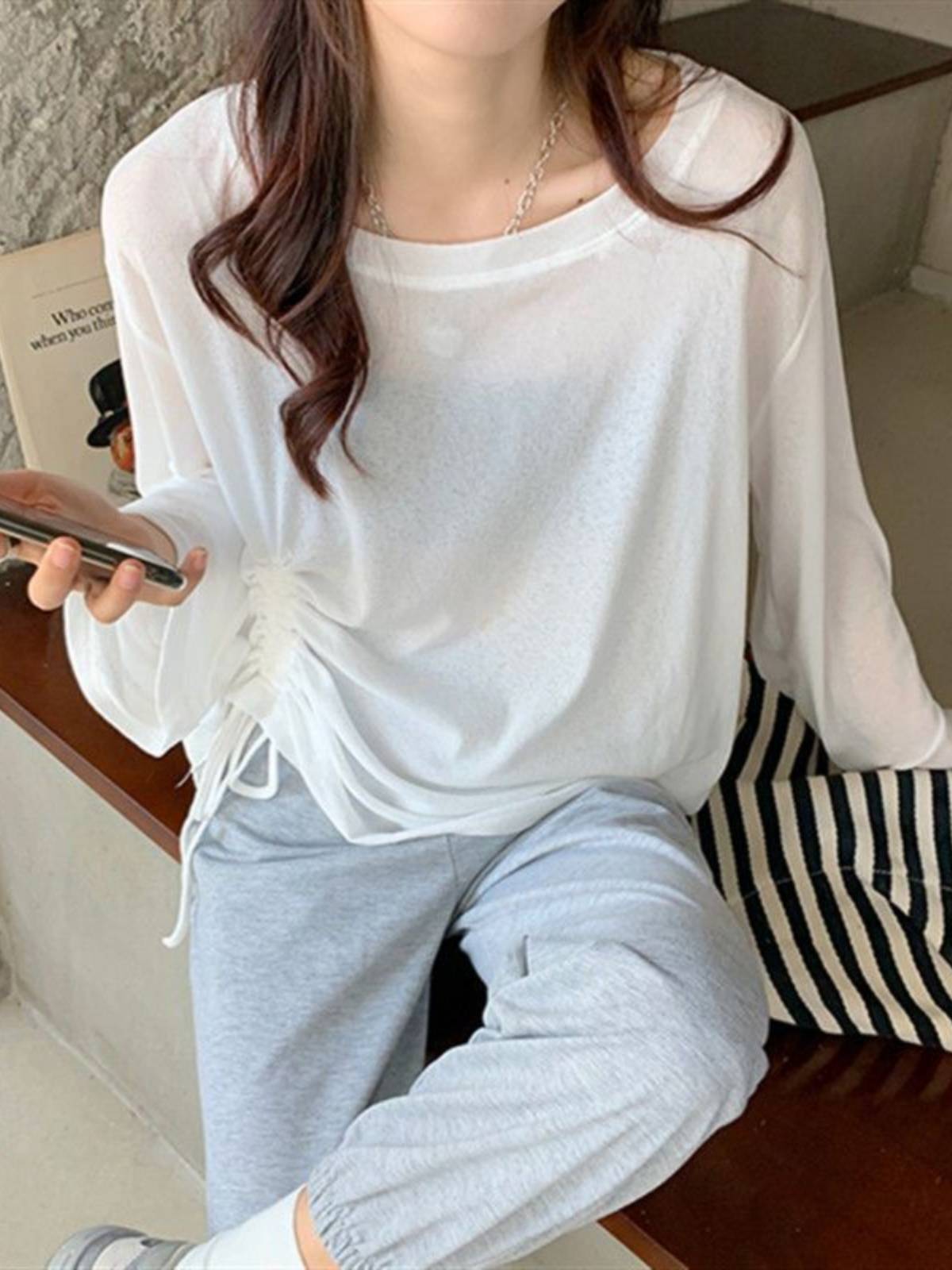 Classical dance long sleeve elegant fairy top training special dancing female Chinese dance service modern clothing teacher Bai