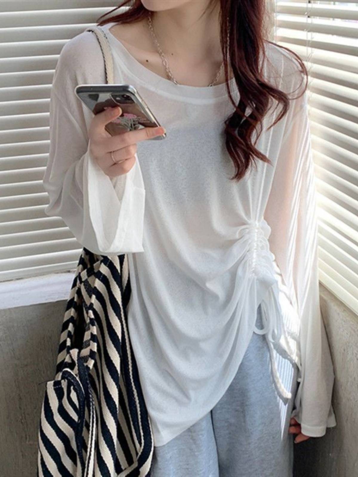 Classical dance long sleeve elegant fairy top training special dancing female Chinese dance service modern clothing teacher Bai