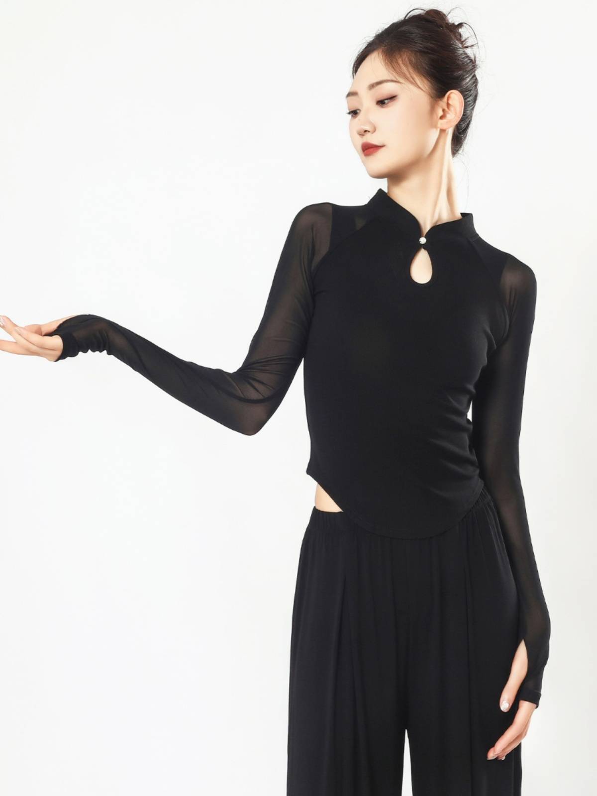 Classical dance clothing temperament slim gauze modern dance performance clothes practice clothes