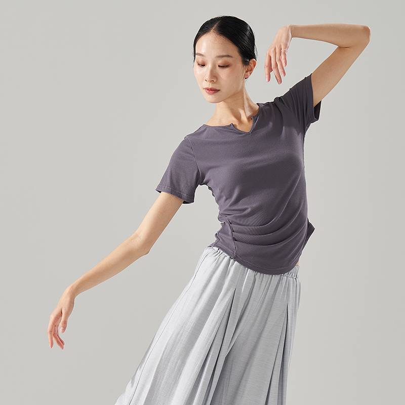 24 new summer dance short -sleeved modern dance classical body training Chinese dance exercise uniform top can be worn everyday