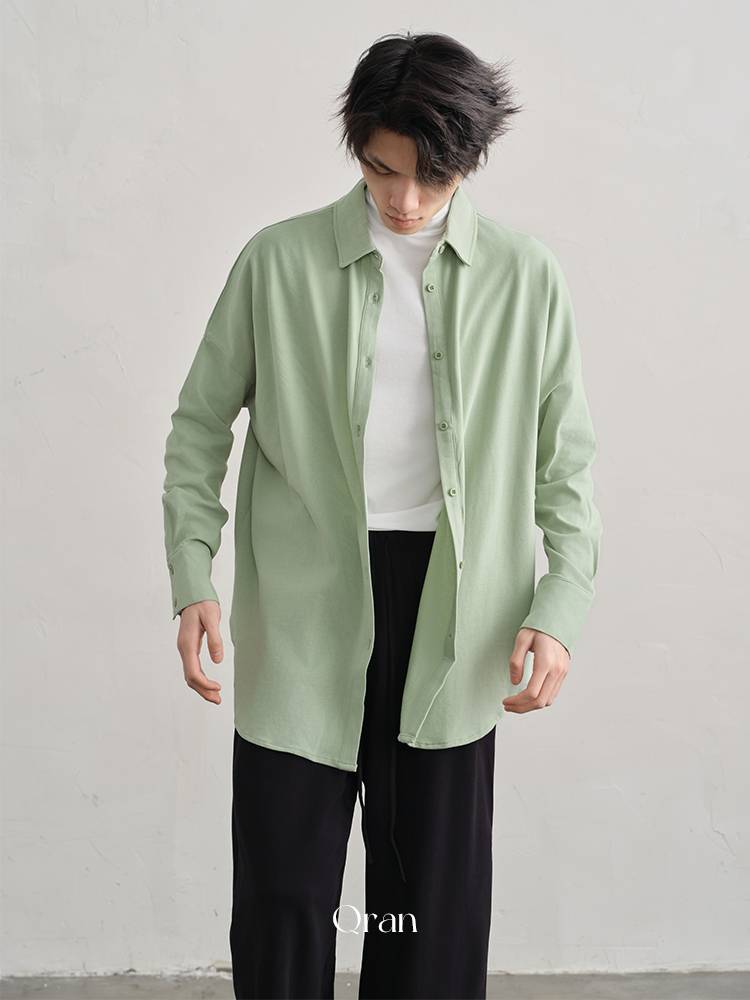 Qran Dance Troupe Modern Dance Men and Women's same shirts, wide version of the loose cotton soft comfort shirt
