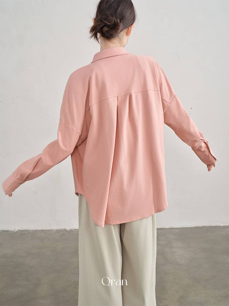 Qran Dance Troupe Modern Dance Men and Women's same shirts, wide version of the loose cotton soft comfort shirt