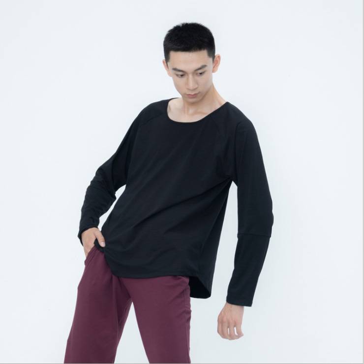 Male modern dance clothing art school student body body dance martial arts training clothes jacket loose black dance pants
