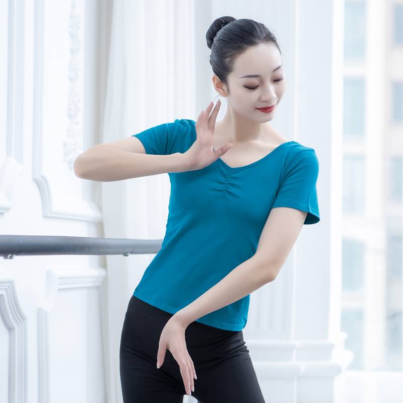 Dance service female adult teacher shirt Modern dance exercise, ballet sports service training clothes, yoga clothing