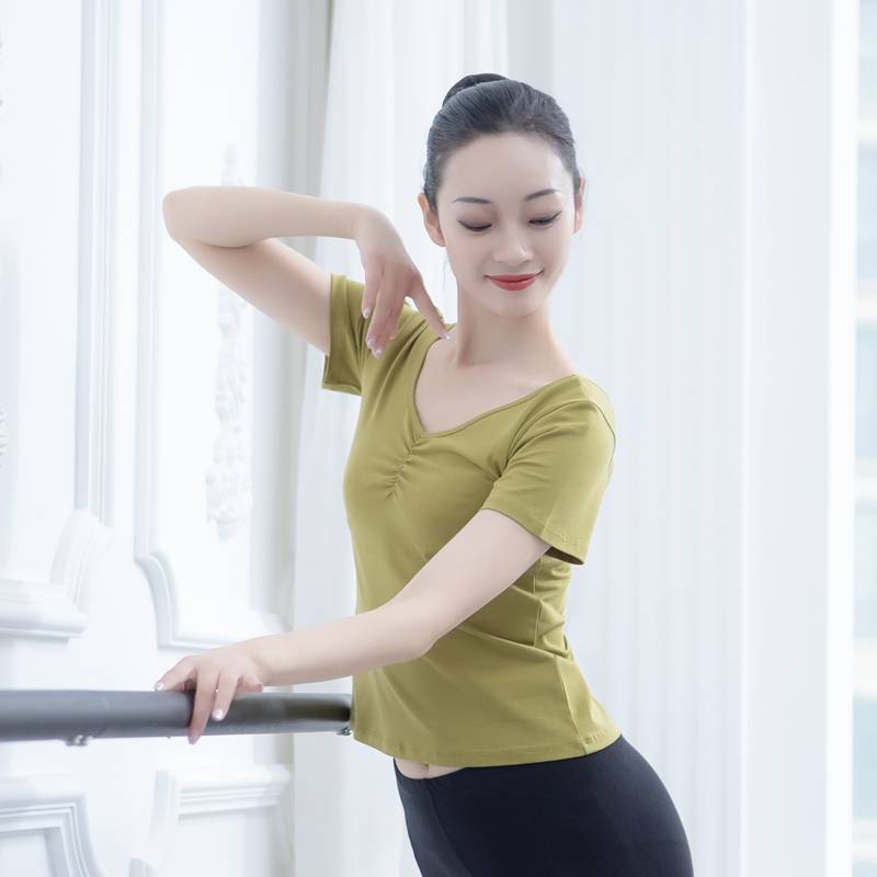 Dance service female adult teacher shirt Modern dance exercise, ballet sports service training clothes, yoga clothing