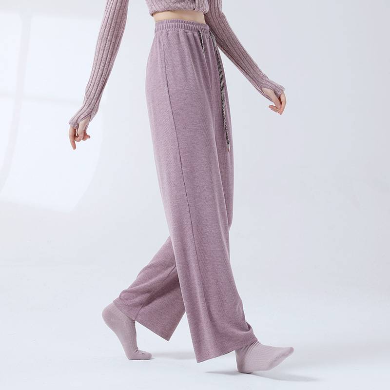 Modern dance lines with straight pants long dance pants adult autumn and winter daily dance training koji training pants