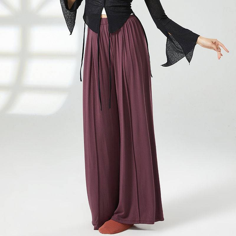 New dance pants women's loose straight tube Chinese classical dance -shaped body clothes practice wide leg pants thin modern dance pants