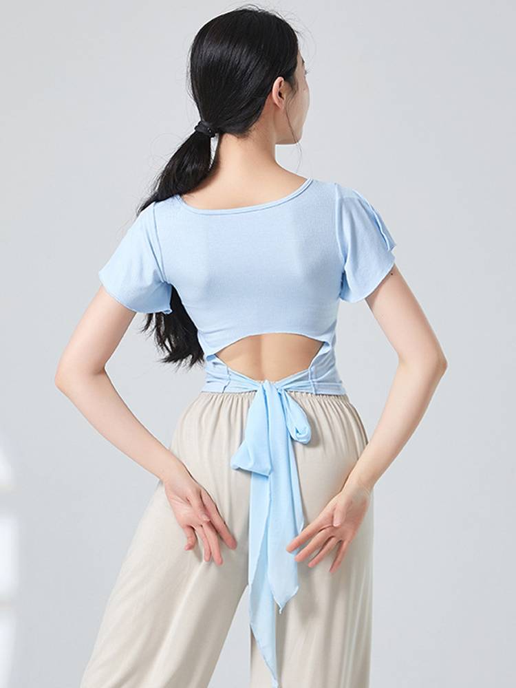 Dance service female new Xiaofei sleeve top modern dance -shaped sports service students perform Chinese classical dance exercise uniforms