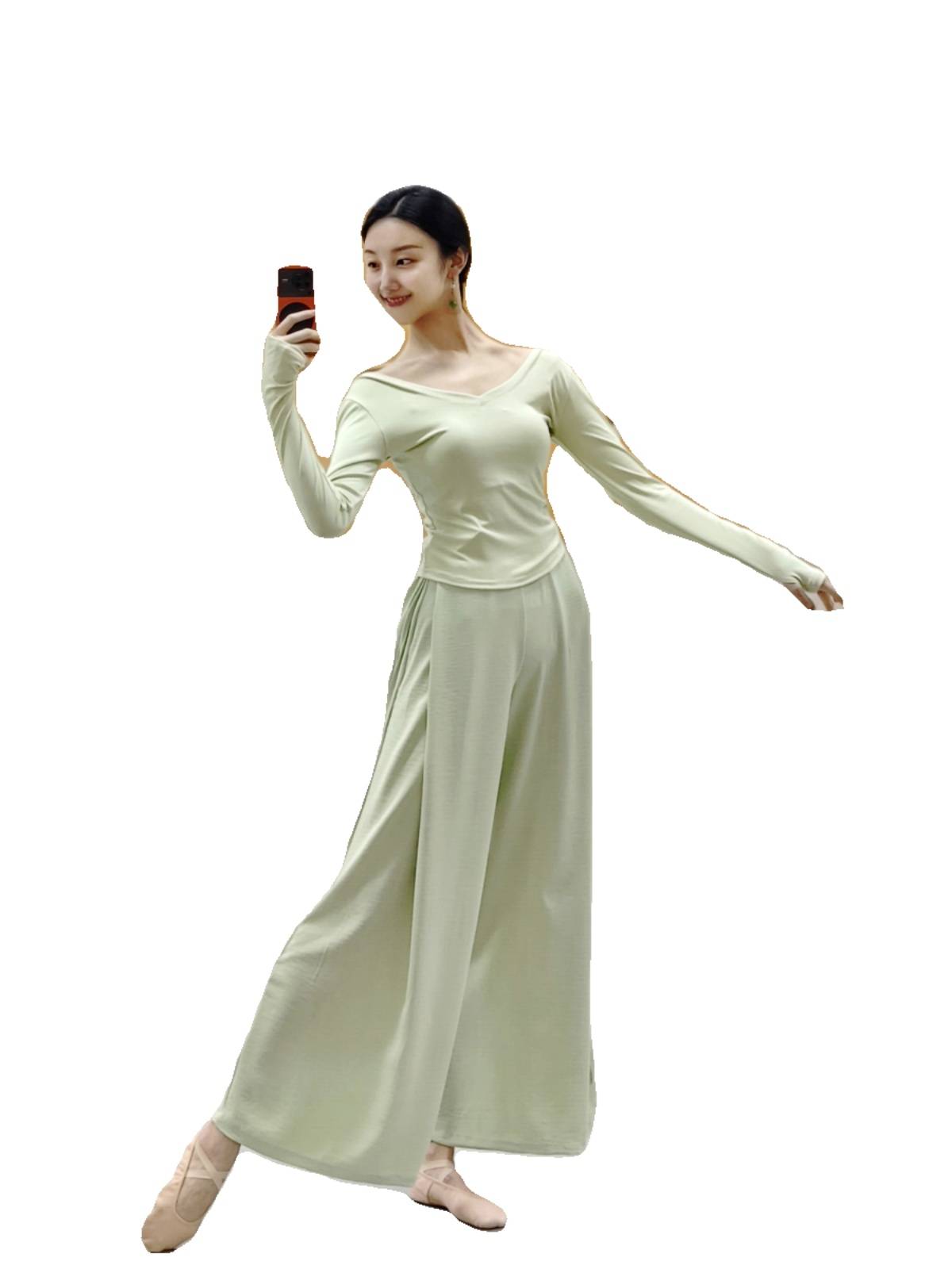 Modern Dance Practice Dance Dance Pants Loose and Sely of Straight Width Wide Pants Term Pants Chinese Classical Dance Pine Pants Performance