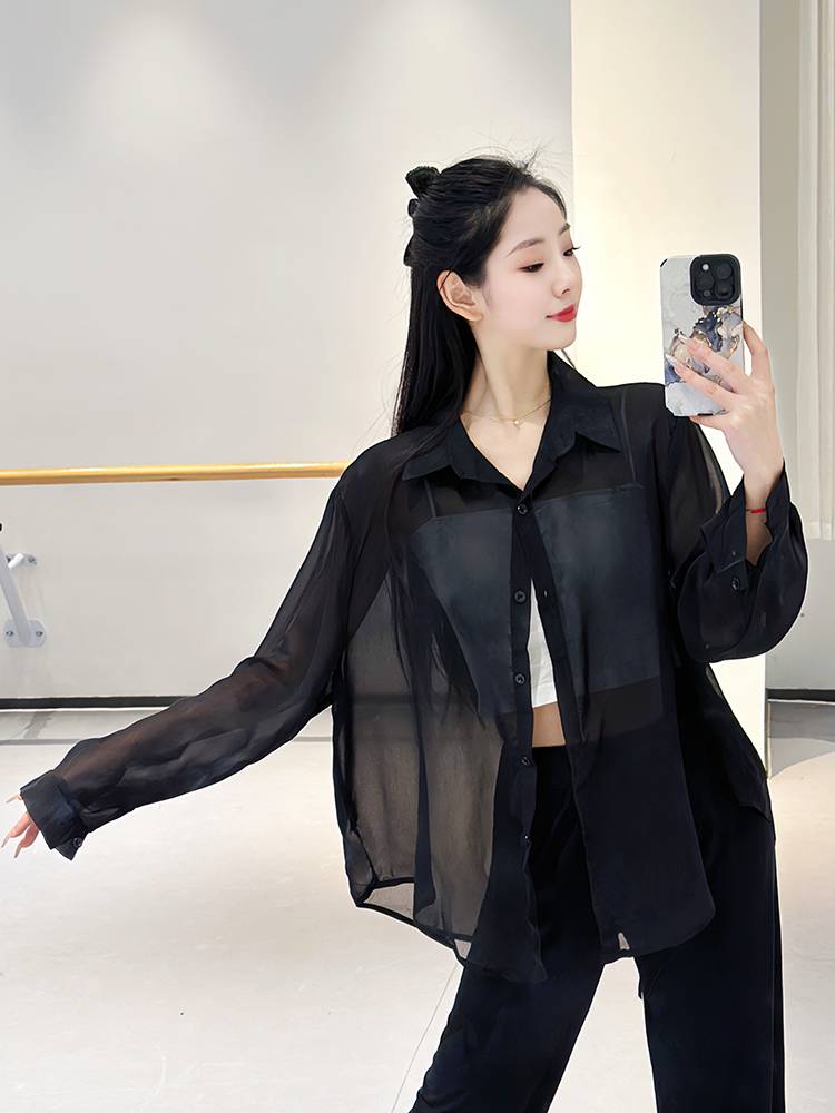 Large size modern dance classical dance female adult shirt shape training service Chinese dance jazz dance exercise performance service