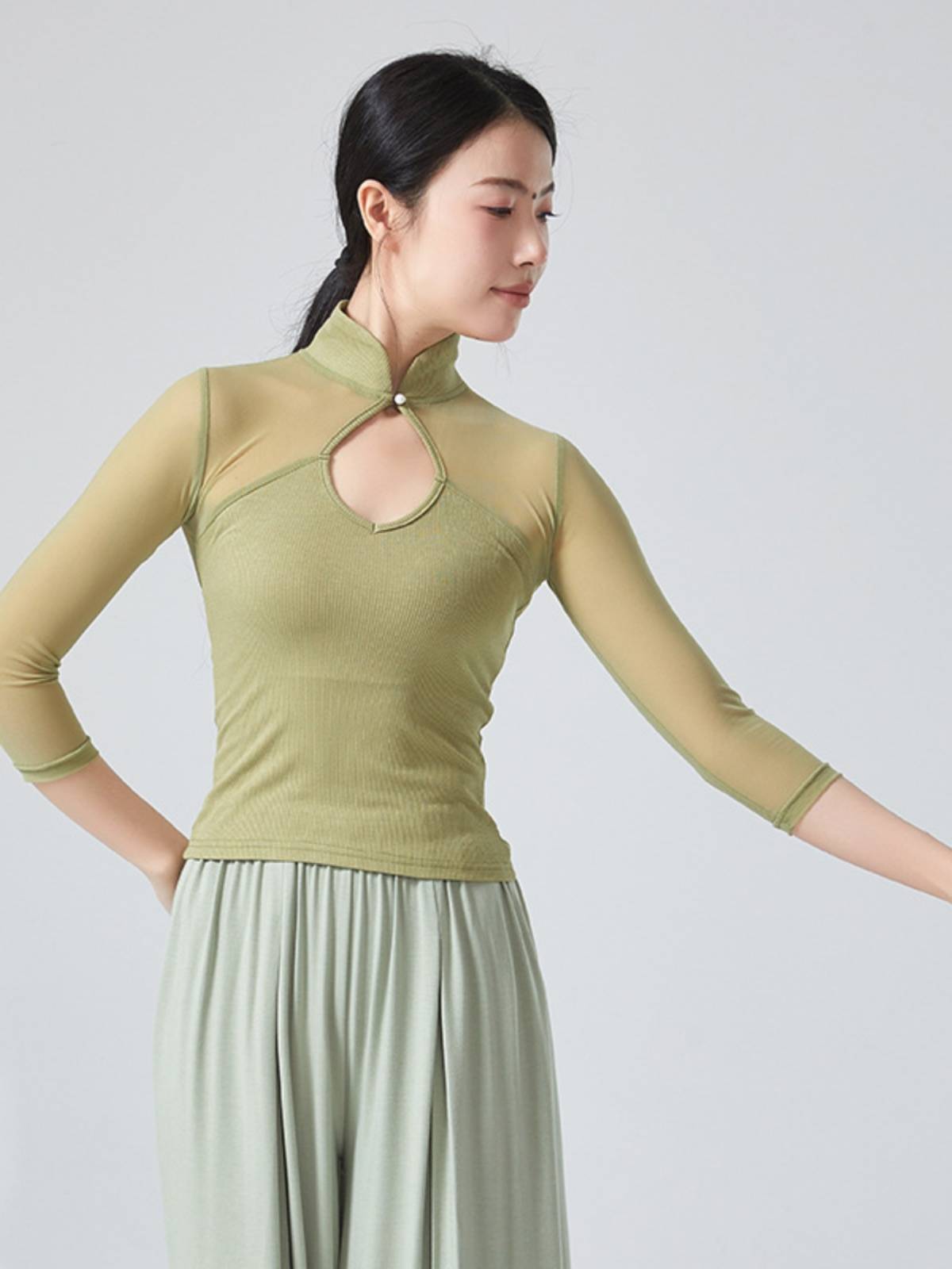 Classical dance clothing temperament slim gauze modern dance performance clothes practice clothes