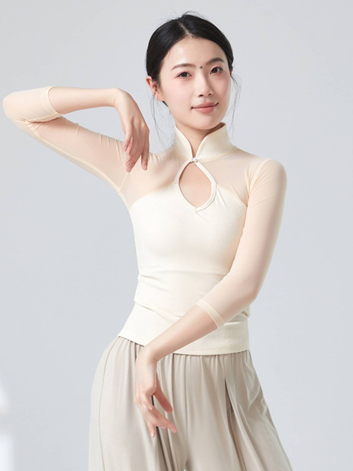 Classical dance clothing temperament slim gauze modern dance performance clothes practice clothes