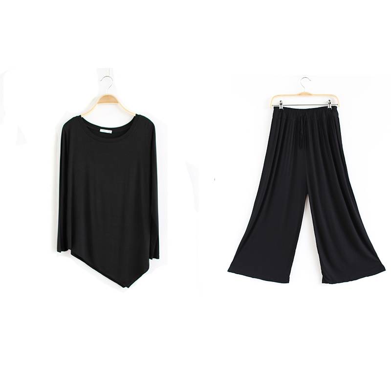 Dance service men's suits fitting exercise exercise high size top Modern dance students art test dance pants loose wide -leg pants