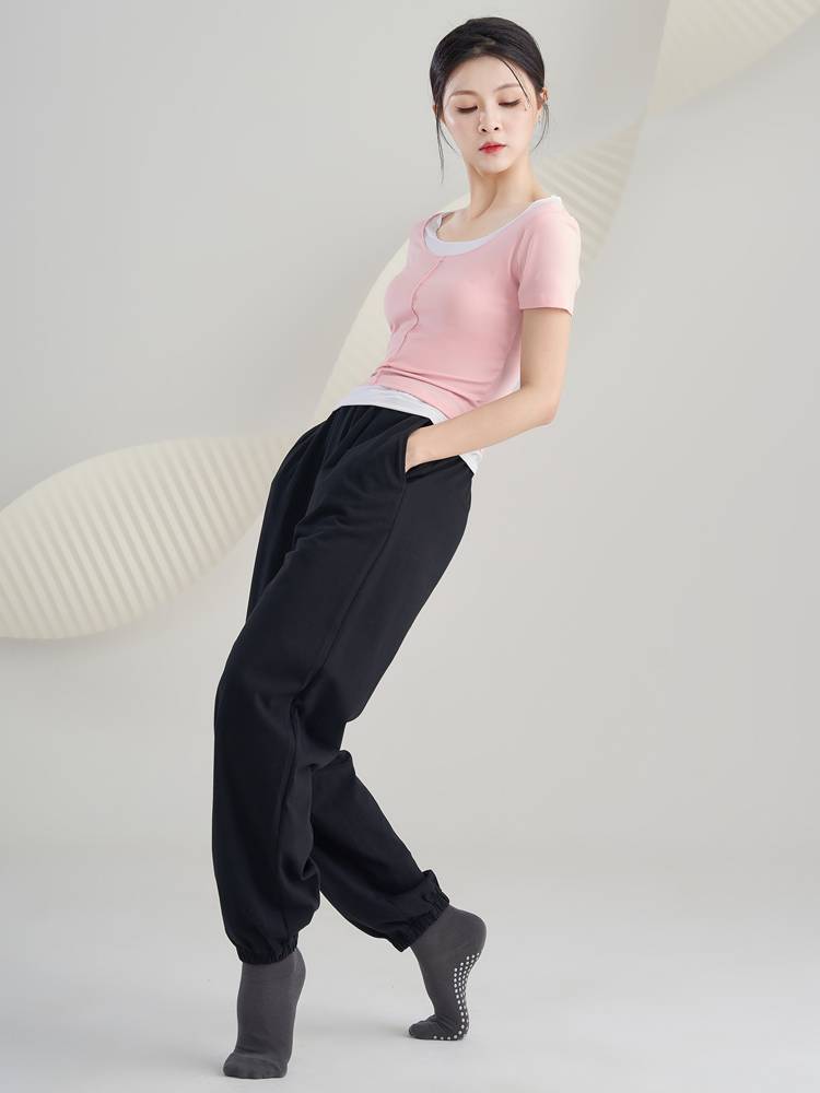 The new body dancing dance dance practice service top female adult short -sleeved Chinese modern dance art test training summer