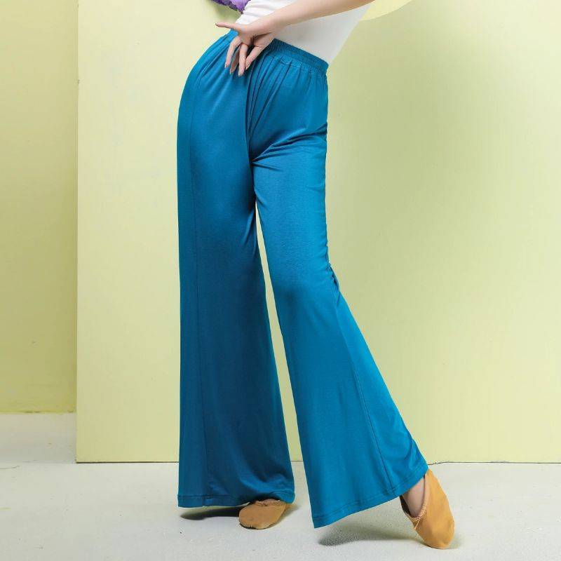 New product modern dance body pants Chinese classical dance exercise pants, cloud, pants, loose, thin straight wide -leg pants