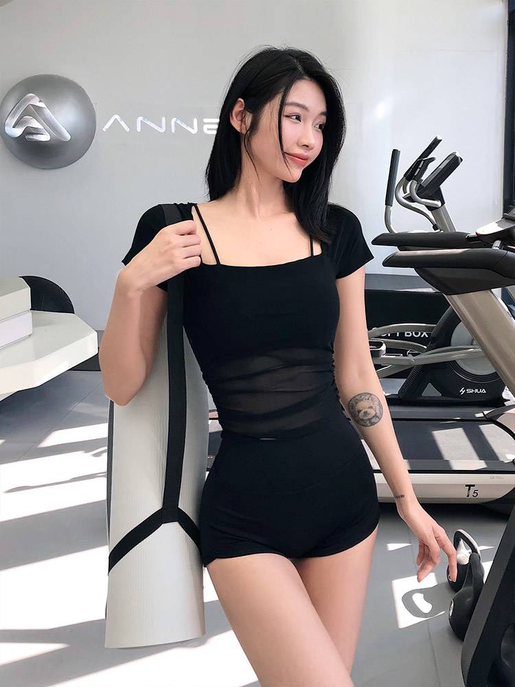 Modern dance net gauze top female summer body dance exercises temperament is thin professional classical dance training clothing