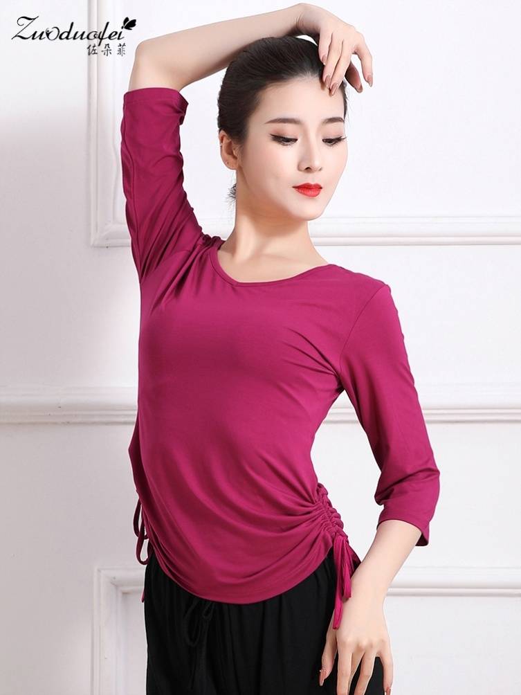 Modern dance dance practice service female Modaer Square dance clothes double side drawing rope loose dancing dance service adult summer