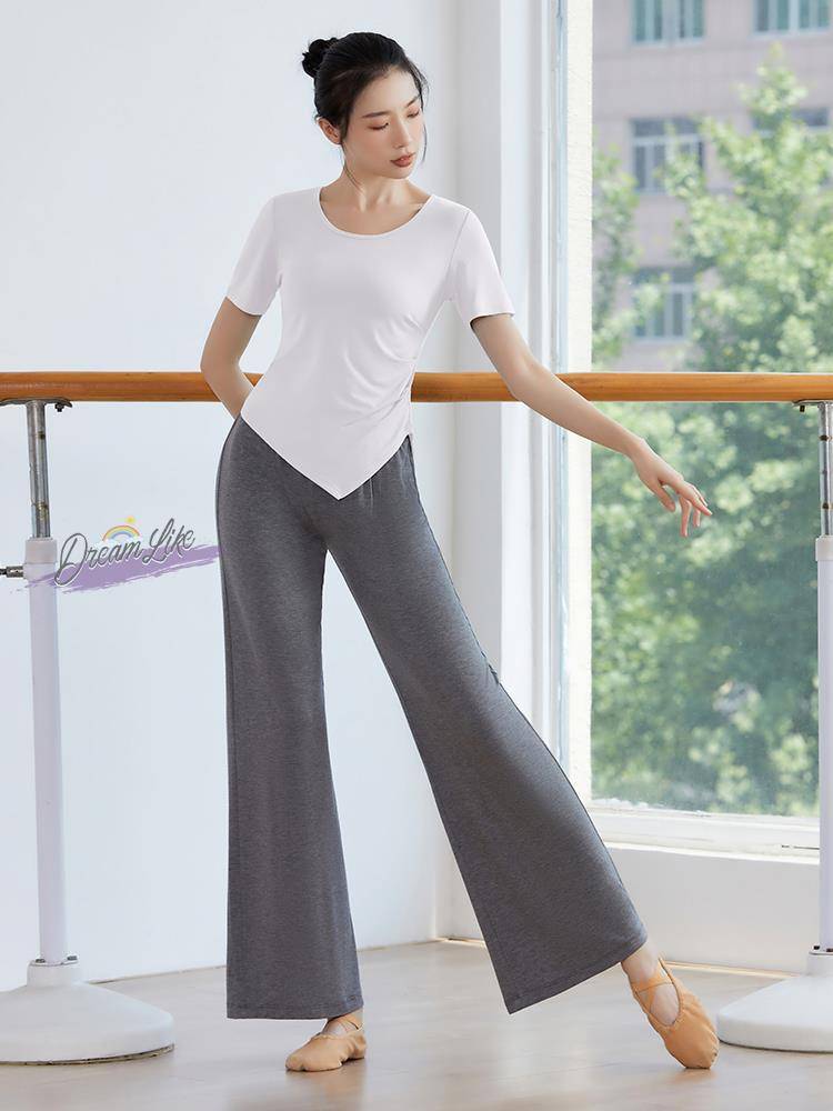 The new dance service female slim Modal top classical dance exercise, modern wide -leg pants training clothing