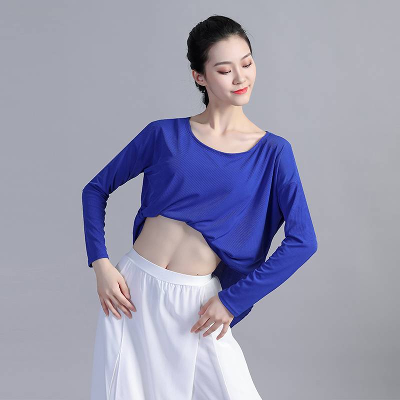 Chinese classical dance modern dance oriental belly dance exercise attack loose top 2024 new wide -leg pants suit