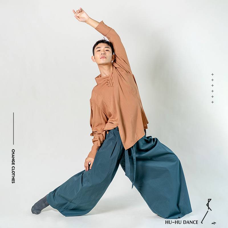 F-03 Chinese style practice service national yoga service classical dance performance shirt shirt is thin and loose dance long sleeves