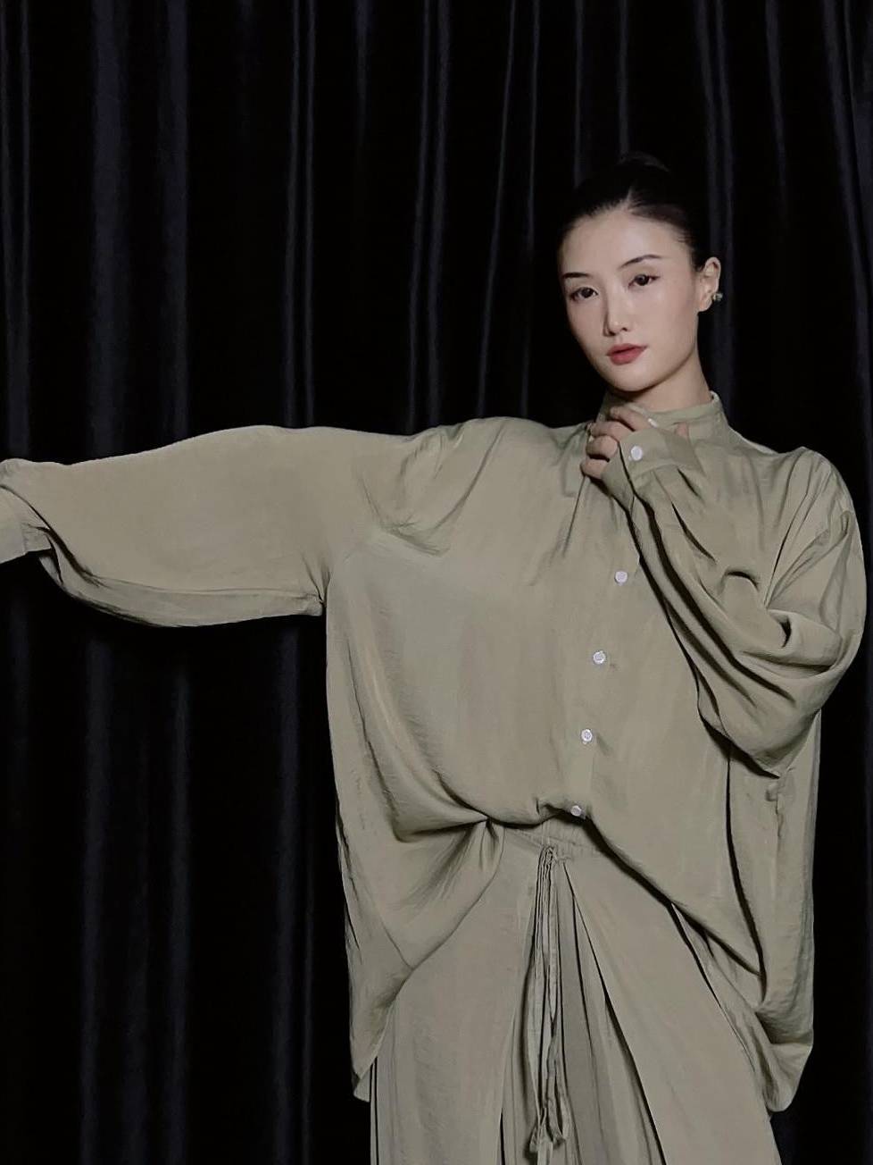 WYZ Gai Gai Homing Dance Modern Dance Dance Dance Server Shirt Wide -Leg Pants Performance Services