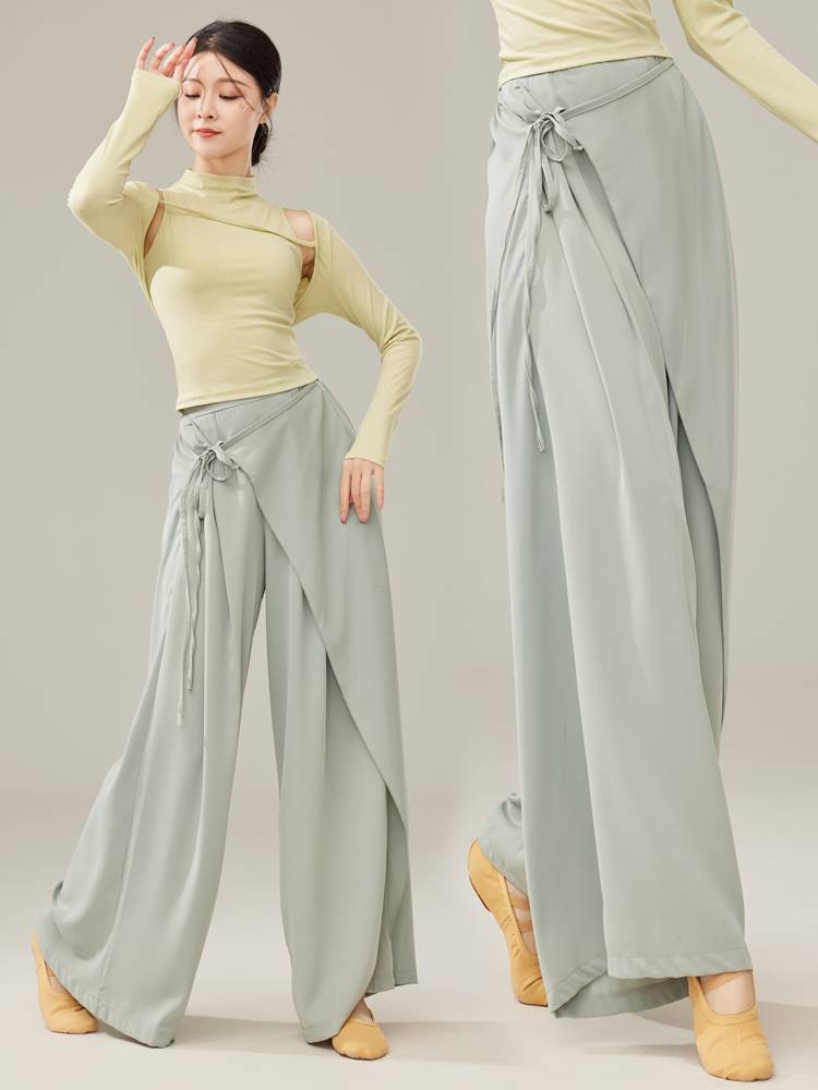 Shangmai Classical Dance Practice Female Pants Flower Wide Leg Pants Adult Dance Modern Dance Pine Pants
