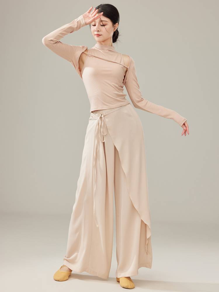 Shangmai Classical Dance Practice Female Pants Flower Wide Leg Pants Adult Dance Modern Dance Pine Pants
